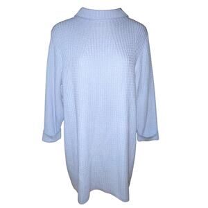 LANDS' END Mock Turtleneck Tunic Cable Sweater Plus 1X - 16W - 18W